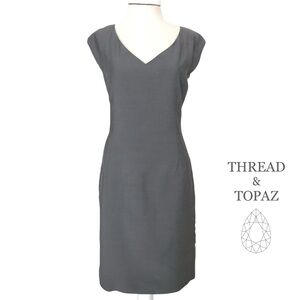 Emanuel Ungaro Cap Sleeve Grey Minimalist 90s Shift Dress Size 6